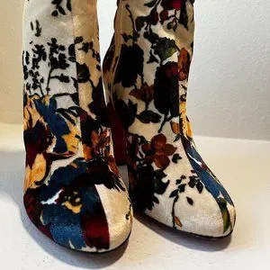Christian Louboutin Moulamax Floral Velvet 100mm Red Sole  Christian Louboutin Moulamax Floral Velvet 100mm Red Sole Bootie main image 2